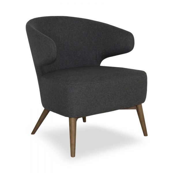 Mission Chair Dark Grey Fabric
