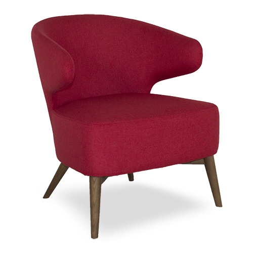 Mission Chair Red Fabric
