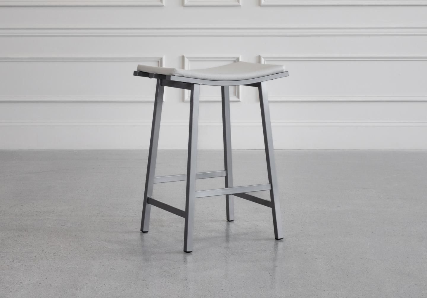 Nathan Counter Stool - Parchment & Magnetite - Angle
