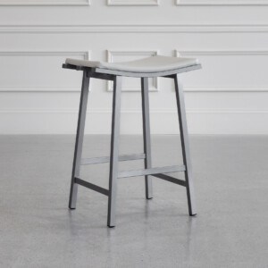 Nathan Counter Stool - Parchment & Magnetite - Angle