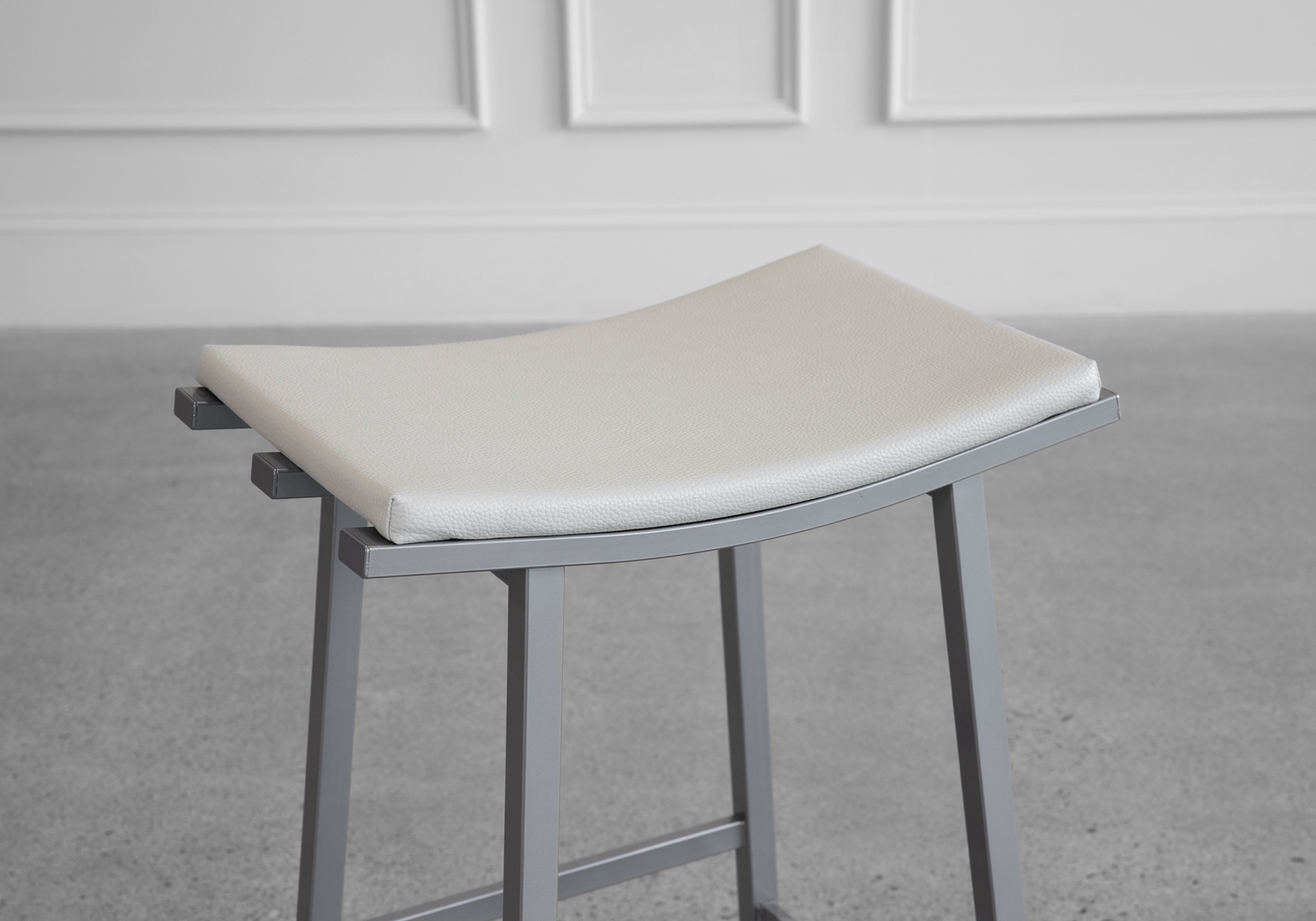 Nathan Counter Stool - Parchment & Magnetite - Close Up