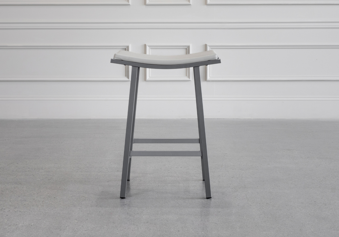 Nathan Counter Stool - Parchment & Magnetite - Front