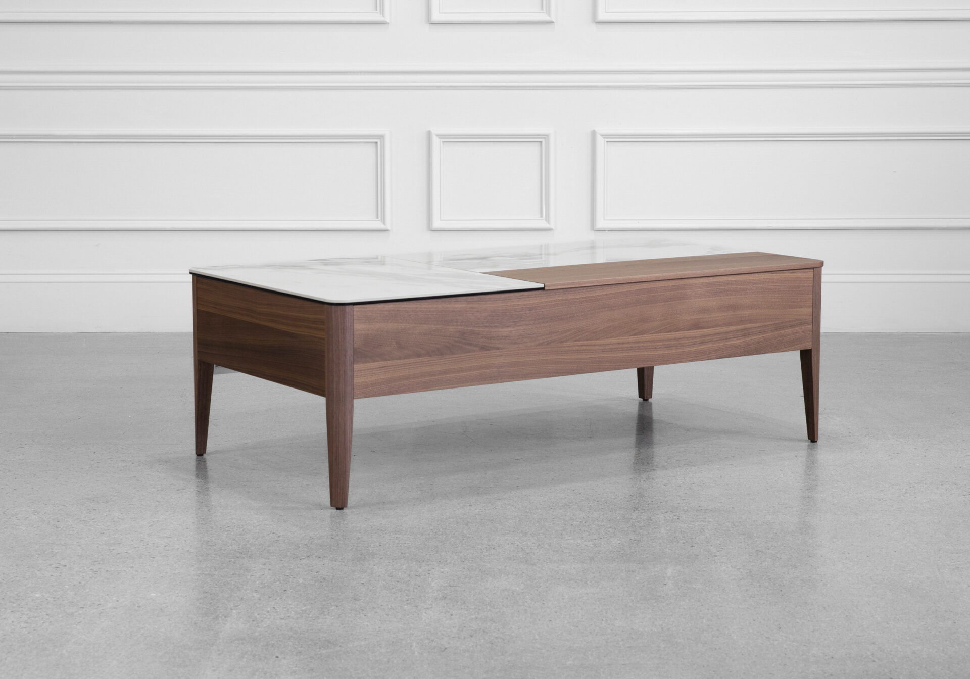 Norman Coffee Table in Walnut - Angle
