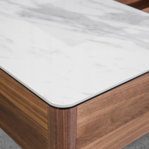 Norman Coffee Table in Walnut - Close Up Norman Coffee Table in Walnut - Close Up