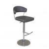 Russ Counter Stool in Grey Vinyl, Side