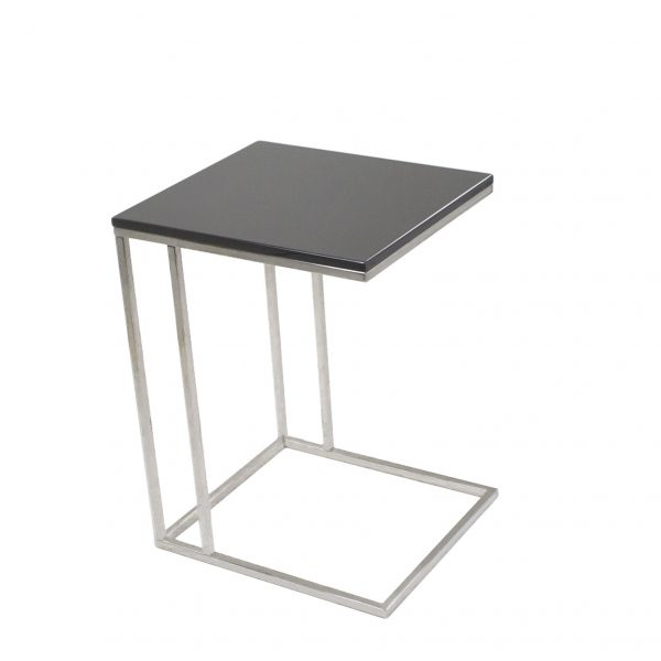 Solara Table Grey Lacquer, Side Profile