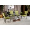 Elite Modern Tangent Dining Table with Chairs