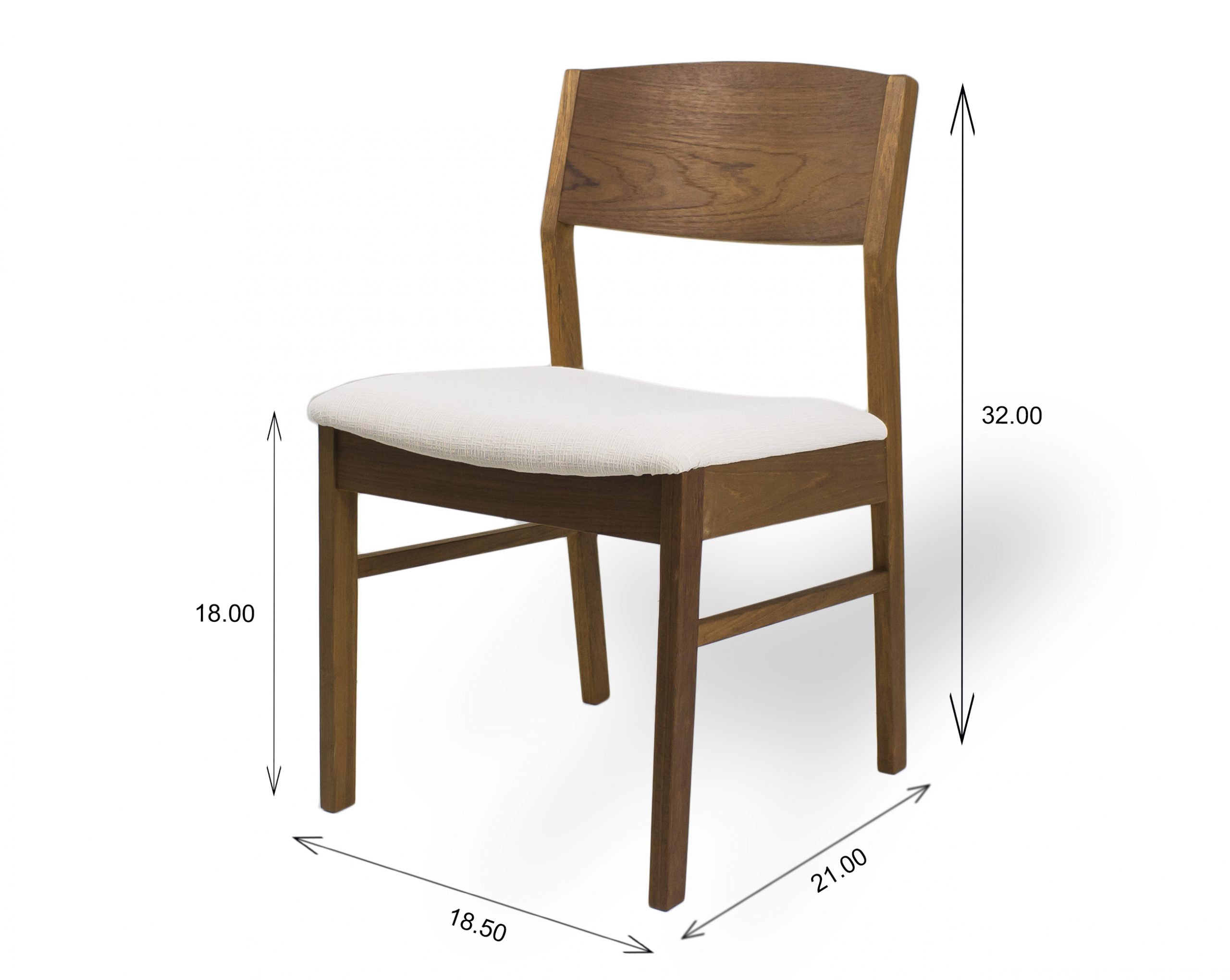 standard dining room chair size