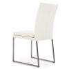 Tess Dining Chair in White Leather, Back