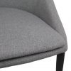 Tori Dining Chair in Light Grey Fabric, Close Up