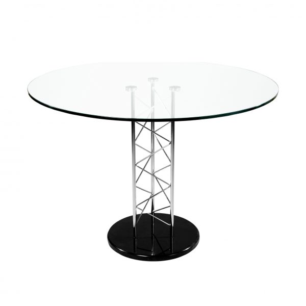 Trave Dining Table Scandesigns Furniture, 42 Round Glass Top Pedestal Dining Table