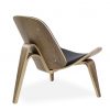 Vega Chair with Black Leather, Back