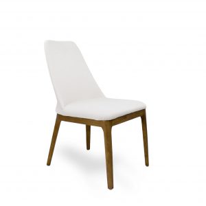 Will Dining Chair in Beige Fabric, Side Angle