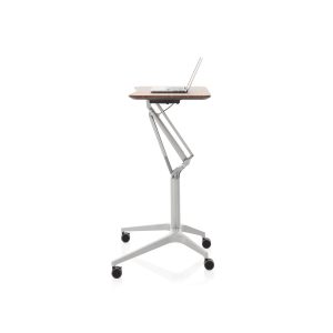 201 Workpad Desk in Silver with Walnut Top
