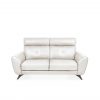 Hans Sofa Light Grey Leather, Front