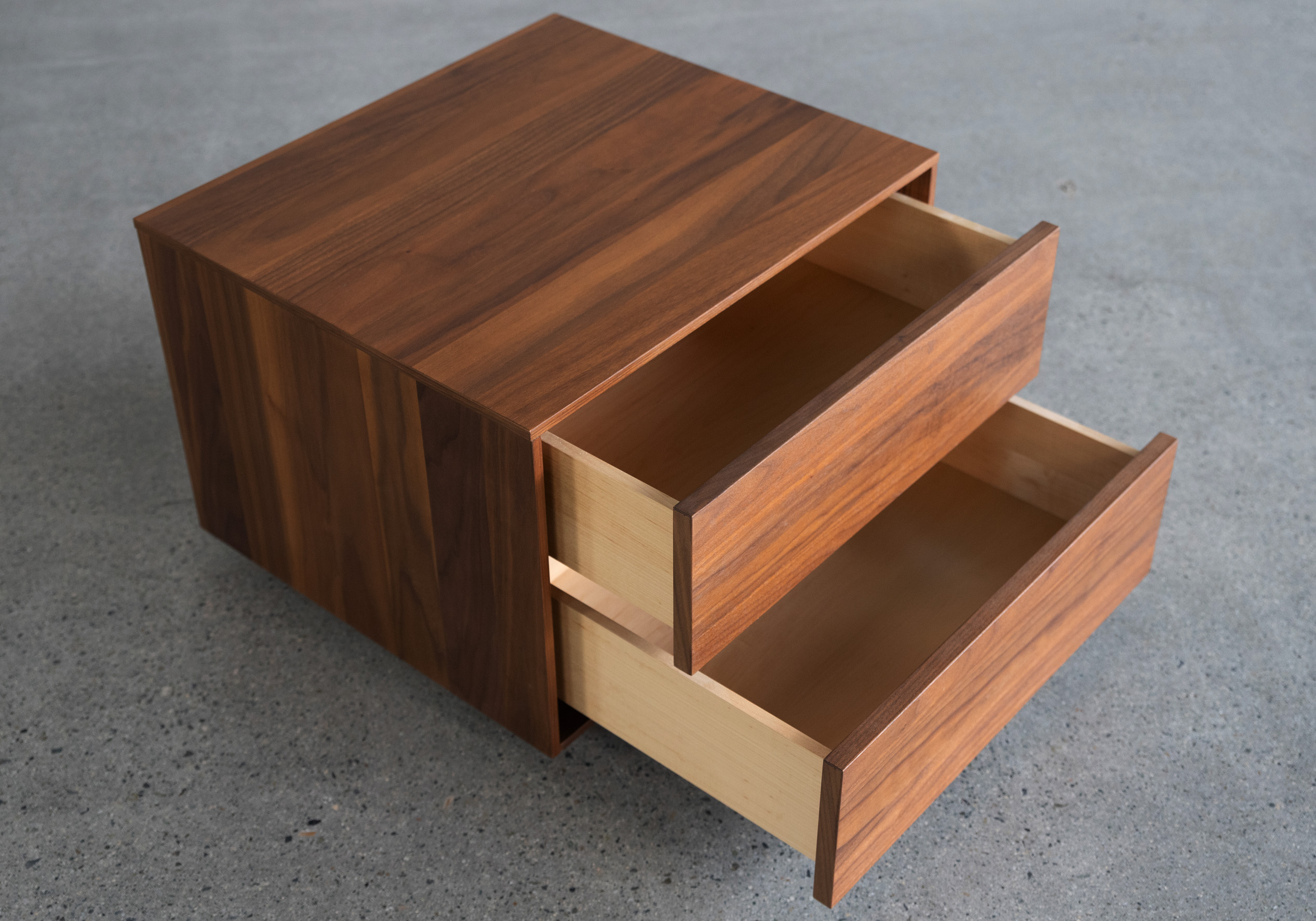 Azura Nightstand Smoked Walnut Detail 1 Azura Nightstand Smoked Walnut Detail 1