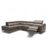 Barclay Sectional in Grey M8 Leather, Angle, Reclined, SL
