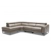 Barclay Sectional in Grey M8 Leather, Angle, SL