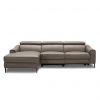 Barclay Sectional Small in Grey M8 Leather, Straight, SL