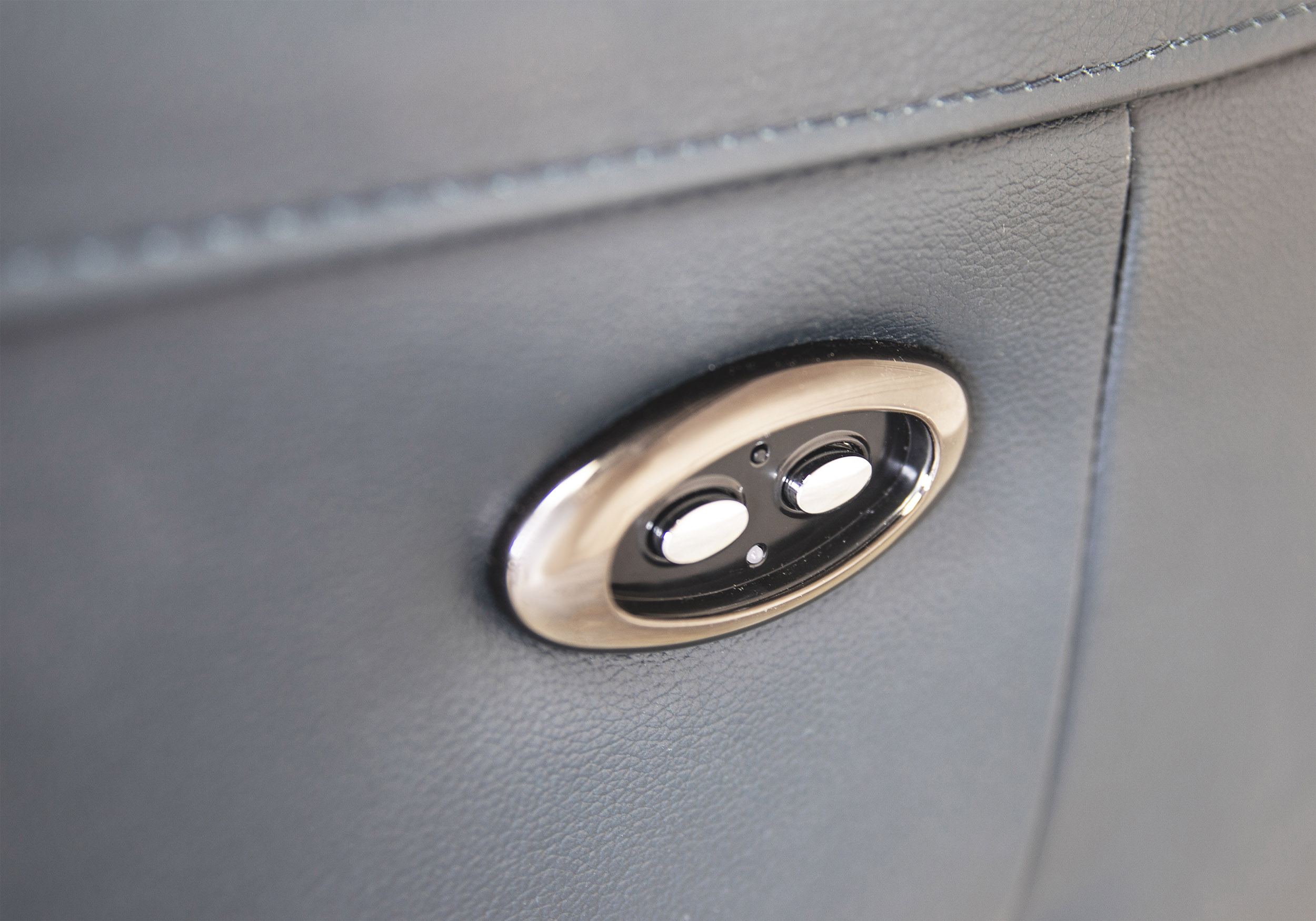 Barclay Small Sectional Charcoal Grey Buttons