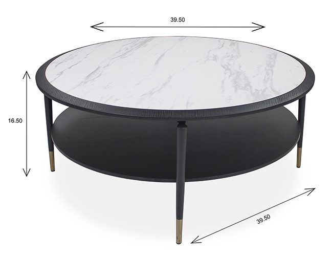 Round coffee table size deals