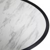 Caleb Oval Coffee Table in Wenge and White Ceramic, Top, Close Up