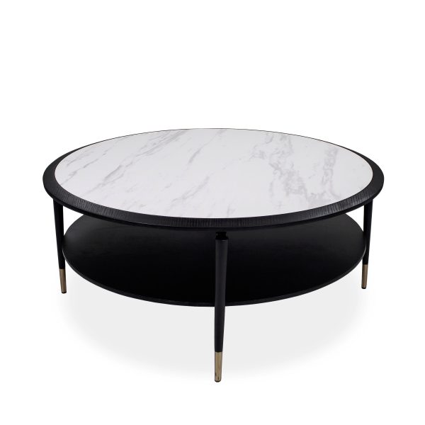 Caleb Round Coffee Table Scandesigns, Black Round Coffee Table