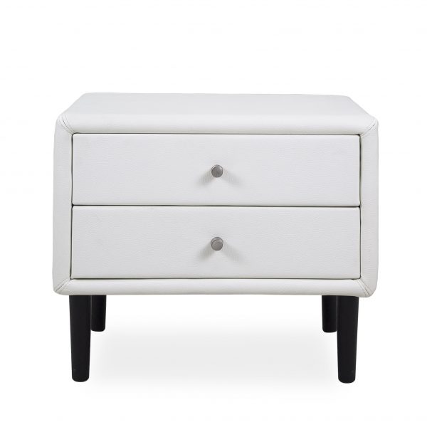 Crescent Nightstand White Front