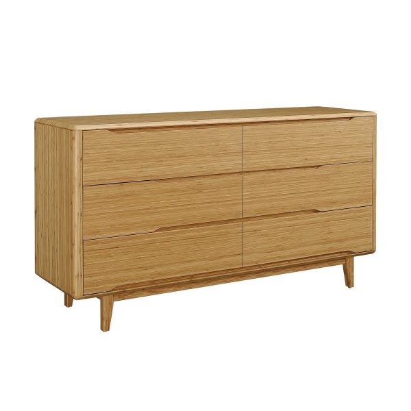 Greenington Currant Double Dresser in Caramel on Angle