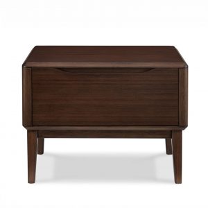 Greenington Currant Nightstand in Black Walnut, Front