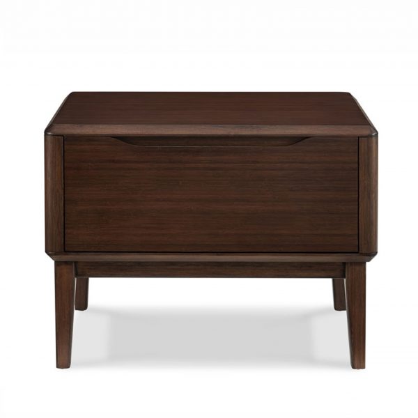 Greenington Currant Nightstand in Black Walnut, Front
