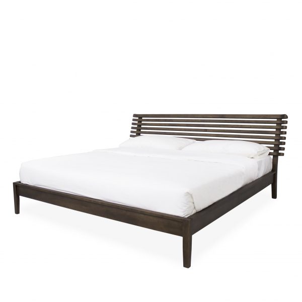 Emma Bed in Walnut, Angle