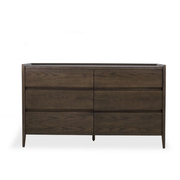 Emma Double Dresser in Walnut, Straight