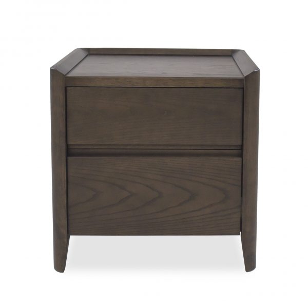 Emma Nightstand in Walnut, Front