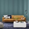 Jesper Sofa in Silky Caramel Leather in Living Room