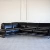 Larsen Sectional in Black, Angle