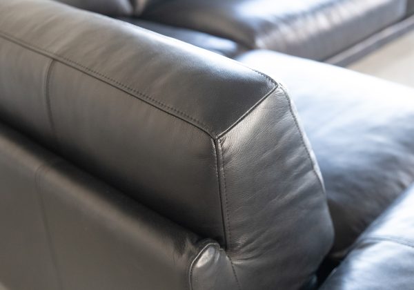 Larsen Sectional in Black, Detail, 2