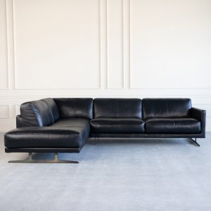 Larsen Sectional in Black, Featured