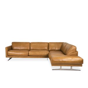 Larsen Sectional in Caramel, Front, SR