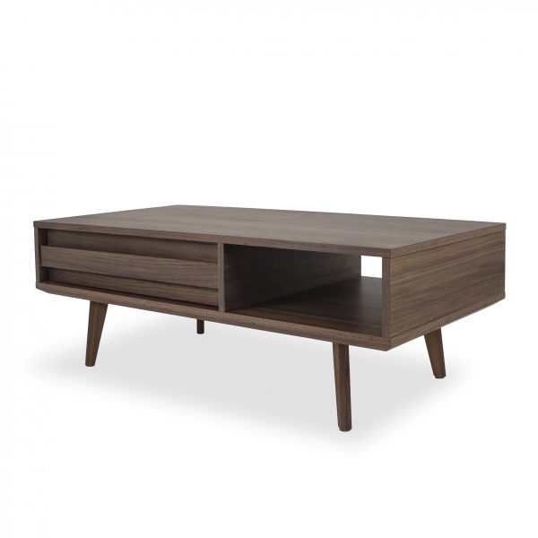 Liam Coffee Table in Walnut, Angle