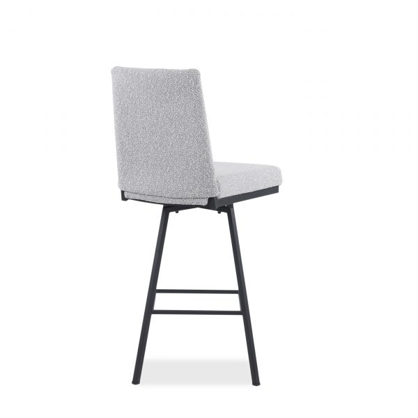 Linea Swivel Stool in Merino and Black Coral, Back