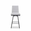 Linea Swivel Stool in Merino and Black Coral, Front