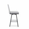 Linea Swivel Stool in Merino and Black Coral, Side