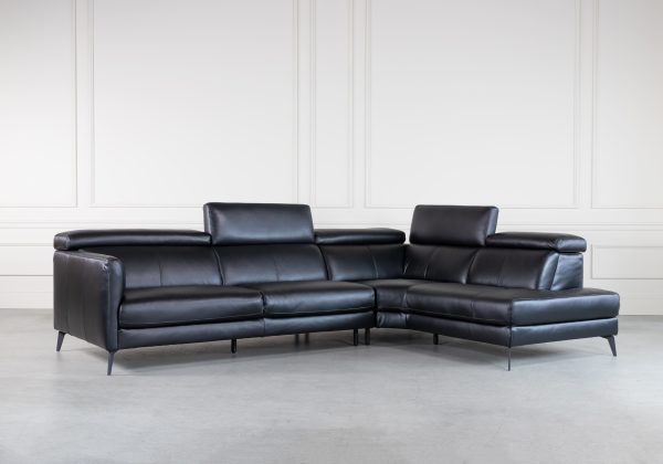 Marki Sectional in Black, Angle, Heads Up, SR