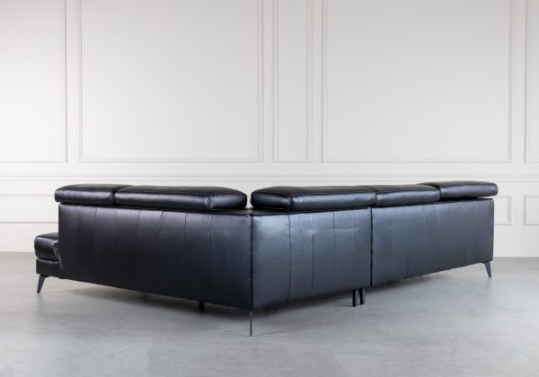 Marki Sectional in Black, Back, Angle, SR