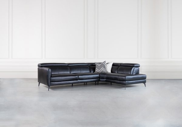Marki Sectional in Black, Featured