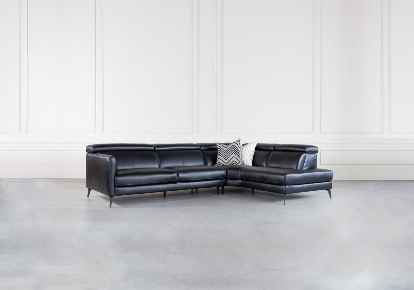 Marki Sectional Black Featured