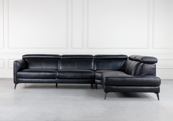 Marki Sectional in Black, Front, SR