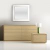 Mobican Azura Nightstand in Oak with Dresser, Full