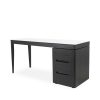 Moody Desk in Black Oak, Angle